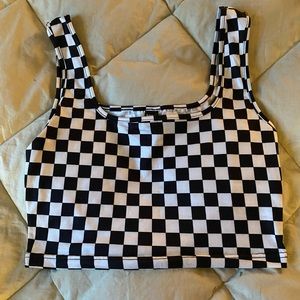 Checkered crop top